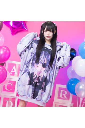 Purple Love Girl Hoodie ACDC RAG