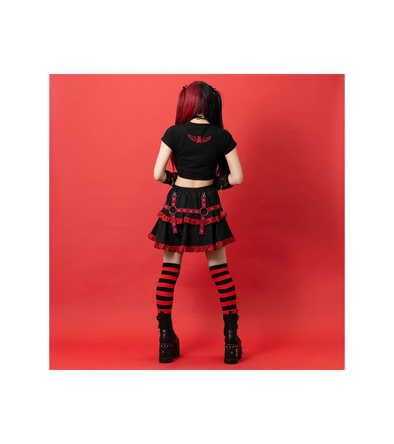 Punky Bunny Red Mini Skirt ACDC RAG