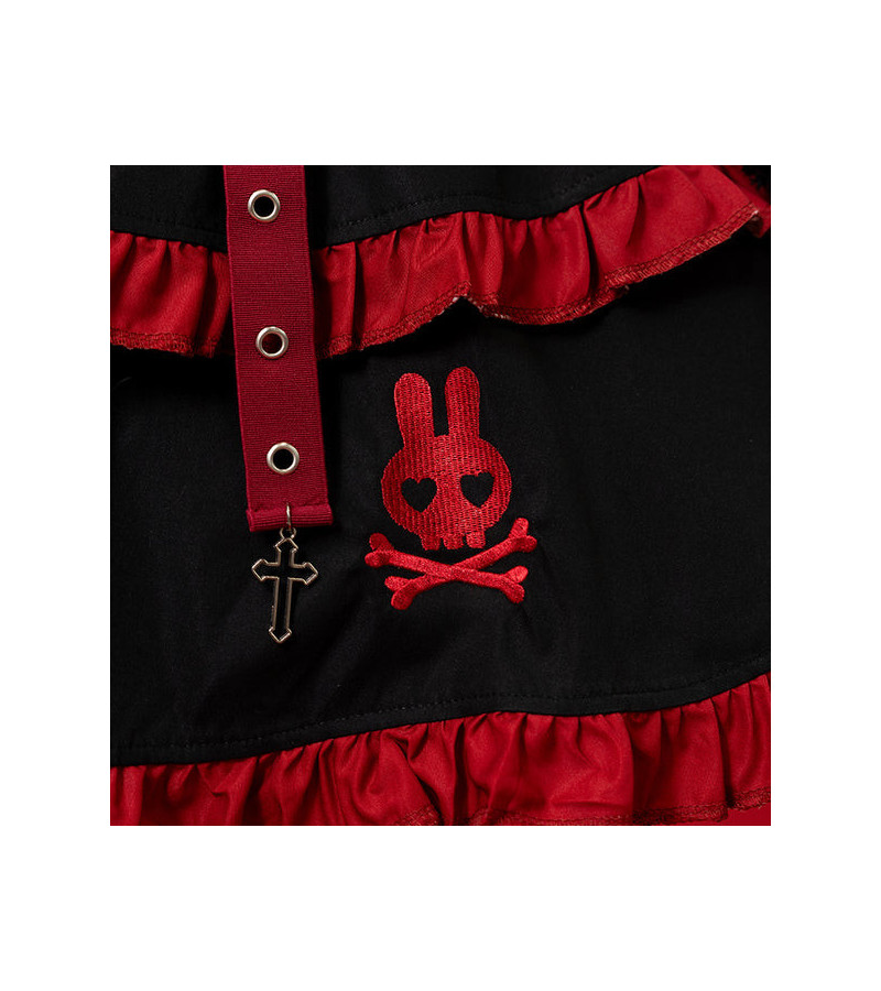 Punky Bunny Red Mini Skirt ACDC RAG