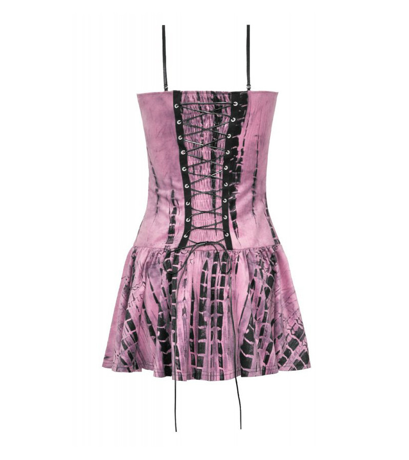 Pink Tie Dye Punk Rebelle Dress