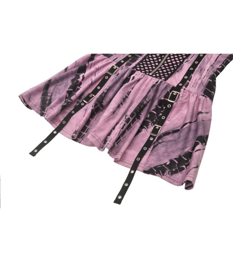 Pink Tie Dye Punk Rebelle Dress