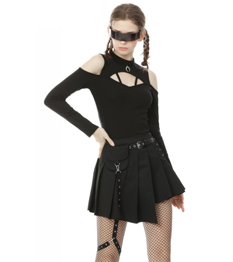 Jupe Punk Asymétrique Noire