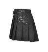 Black Punk Asymmetric Skirt