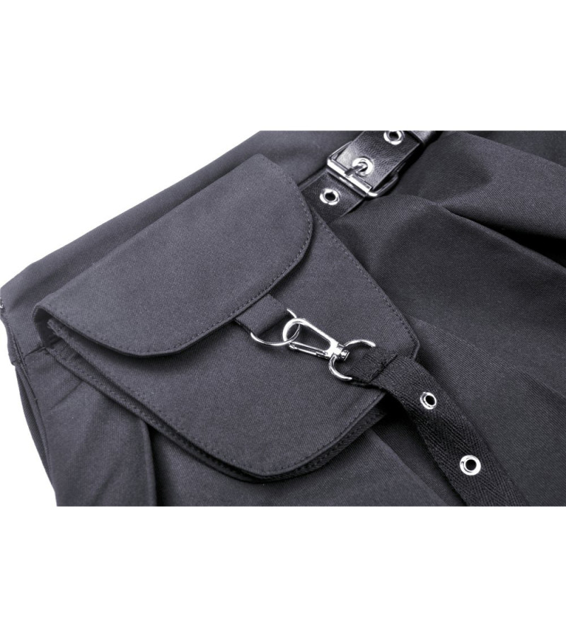 Black Punk Asymmetric Skirt