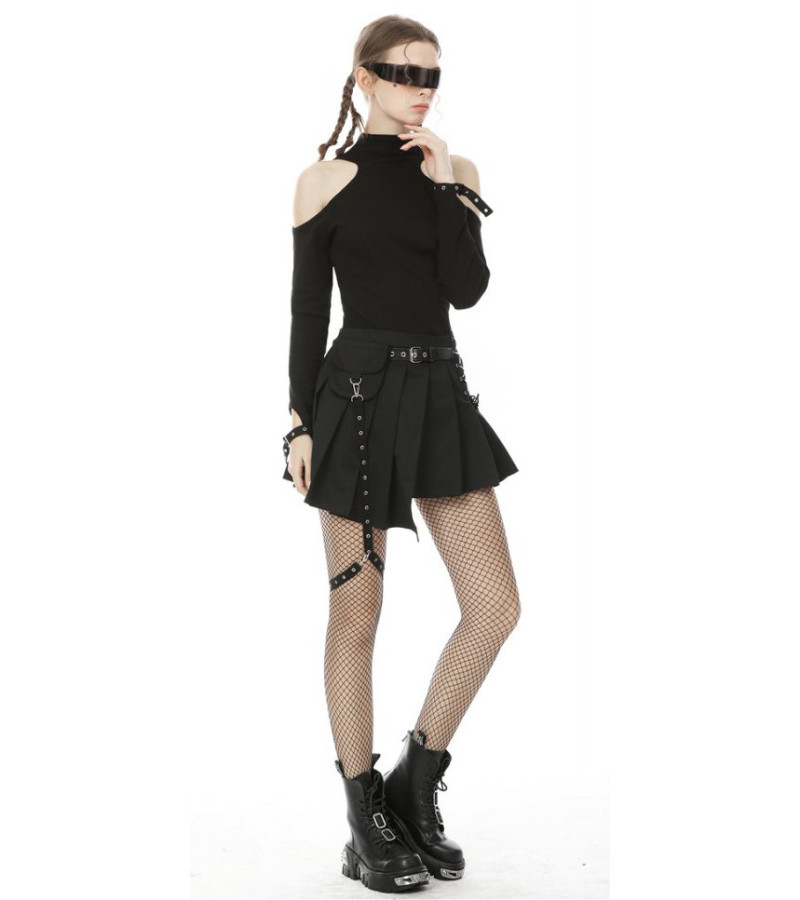 Jupe Punk Asymétrique Noire