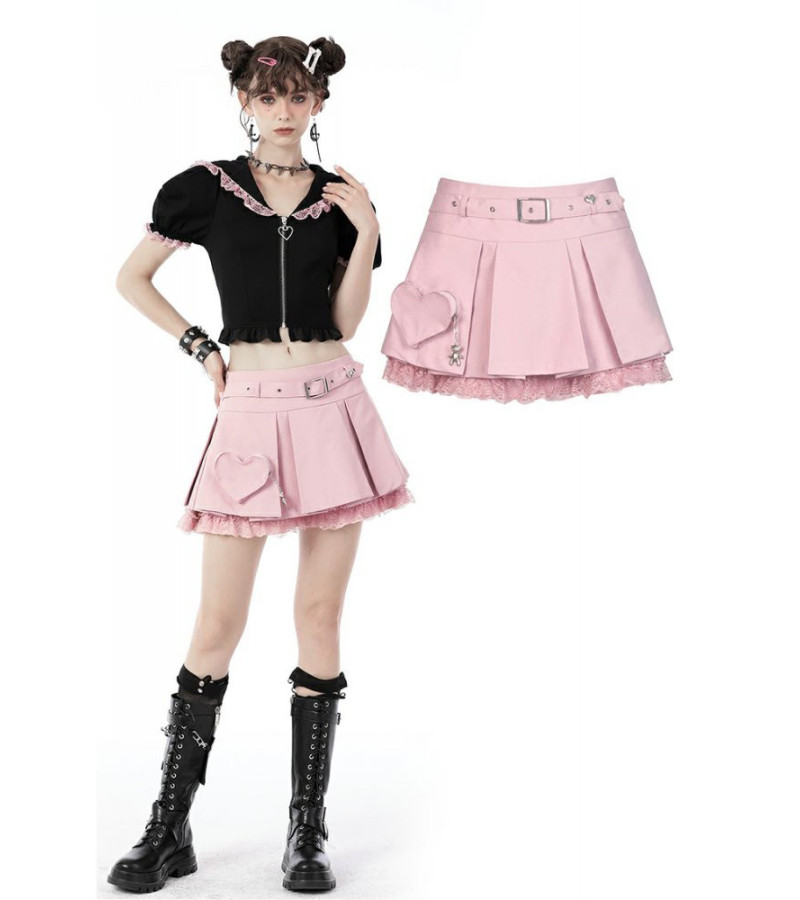 Jupe Rose Rebel Heart