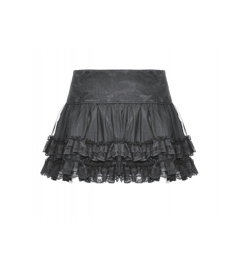 Rebel Gothic Skirt With Straps