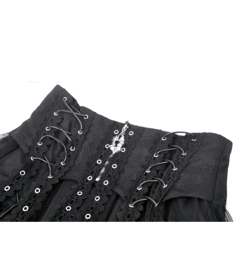 Jupe Gothique A Dentelle Noire