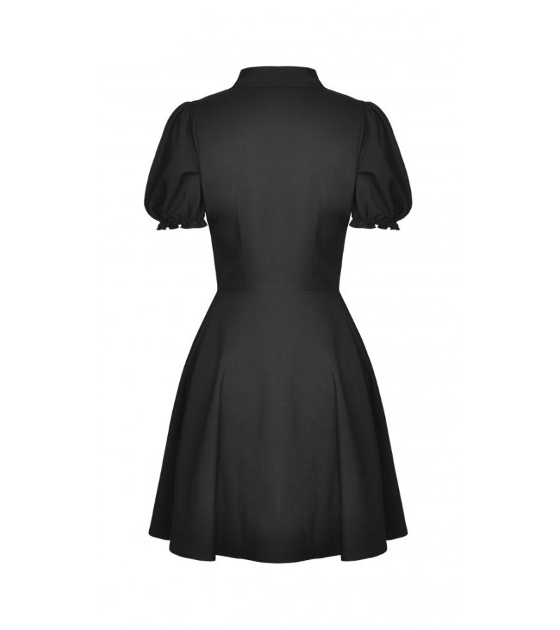 Robe Gothique Lolita Noire Avec Coeur Rouge
