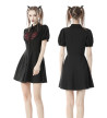 Red Heart Gothic Lolita Dress With Lacing