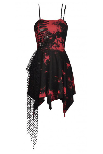 Robe Punk Rock Tie And Dye Rouge
