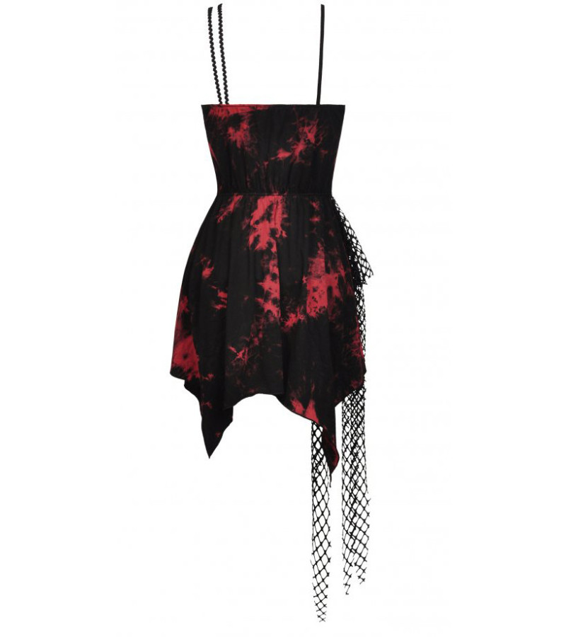 Robe Punk Rock Tie And Dye Rouge