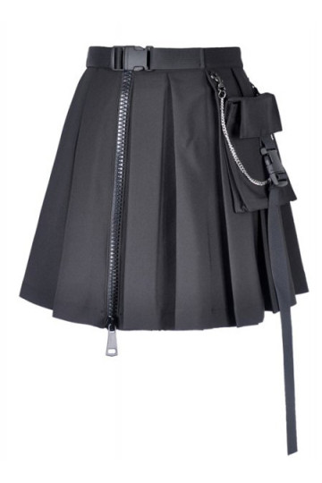 Jupe Casual Goth Avec Pochette