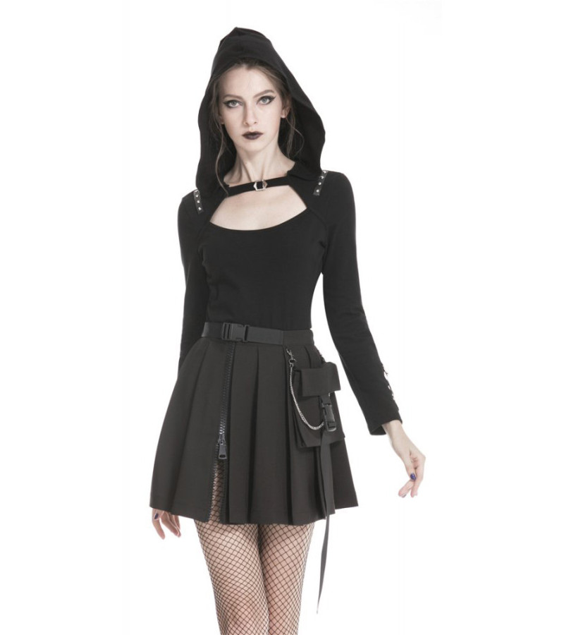Jupe Casual Goth Avec Pochette