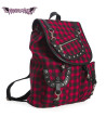 Sac à Dos Punk Rouge et Noir à Carreaux