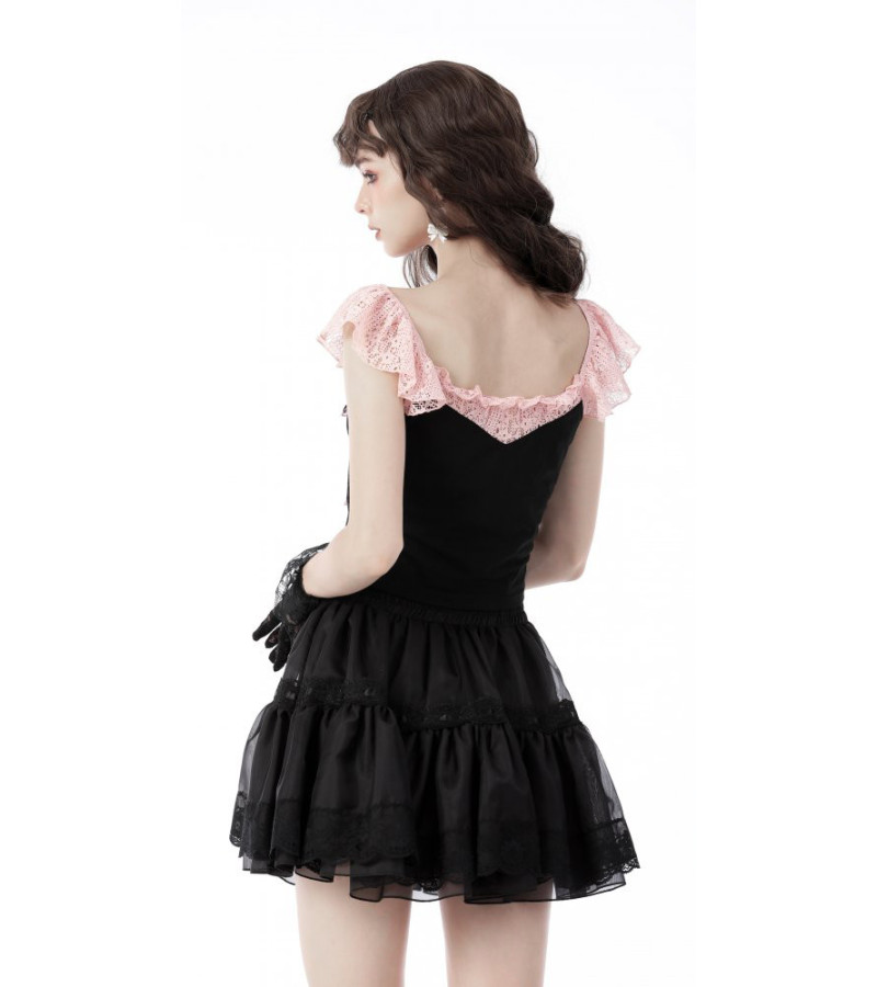 Black Dolly Frilly Mini Petticoat