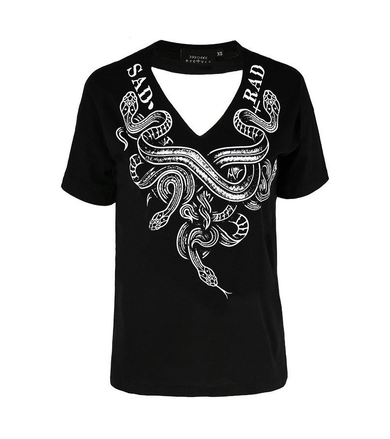 T-shirt Serpents Sad and Rad - Freaky Pink