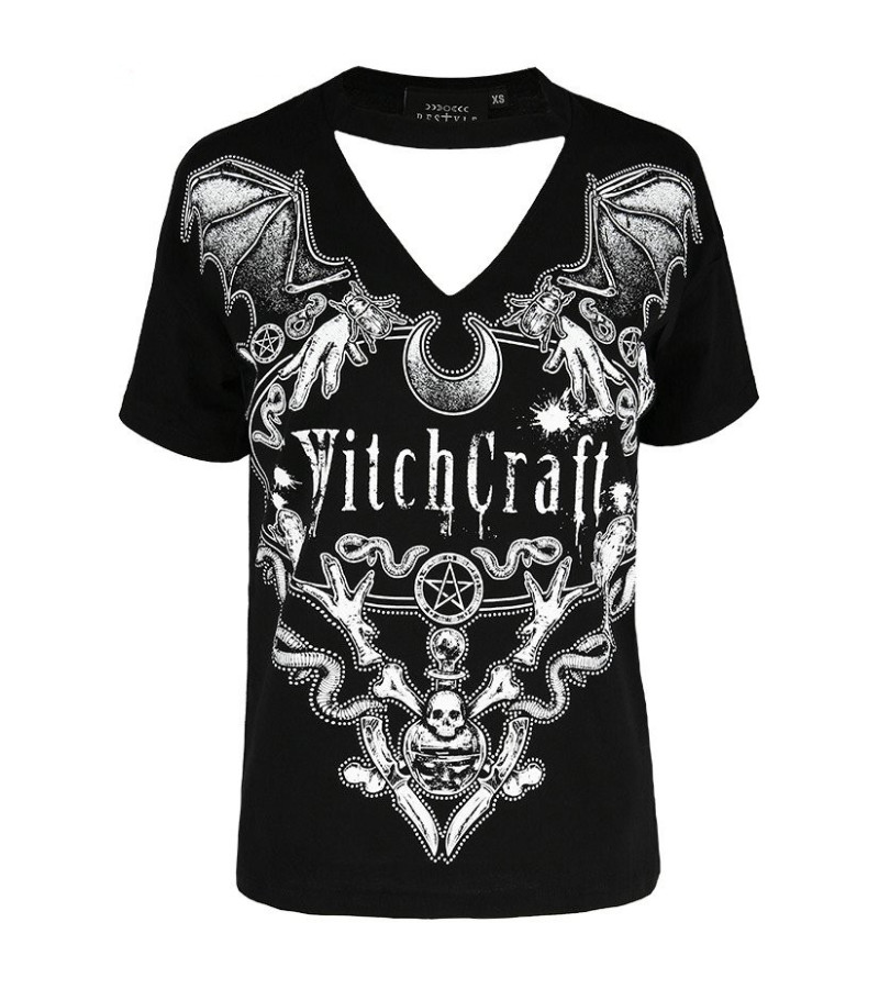 T-shirt Witchcraft Col V - Freaky Pink