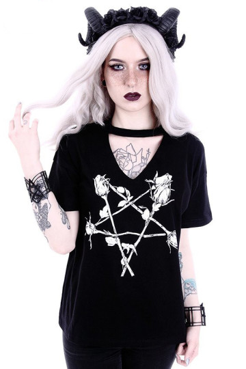 T-shirt Rose Pentagram Col V