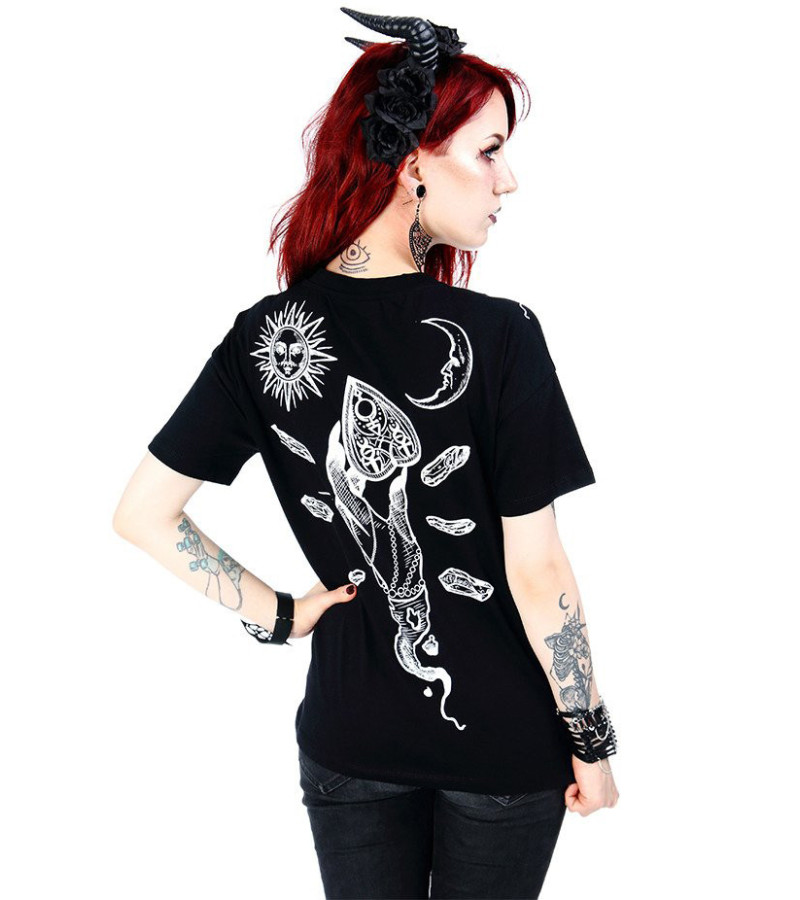 Ouija And Cristals T-shirt - Freaky Pink