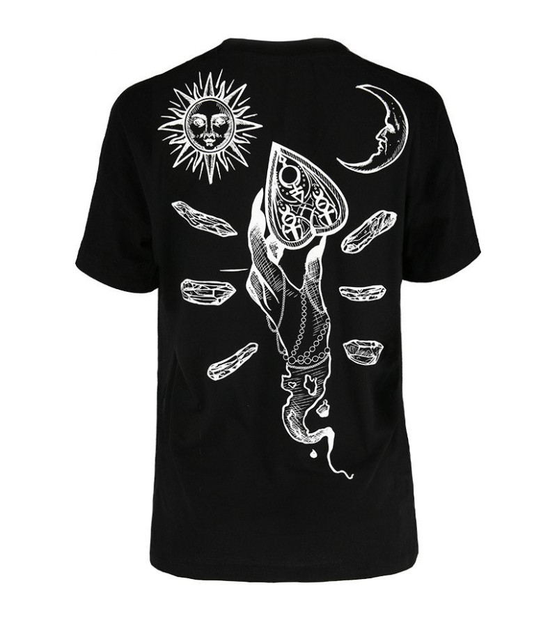 Ouija And Cristals T-shirt - Freaky Pink