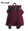 Sac à Dos Punk  Carreaux Rouge Noir - Freaky Pink