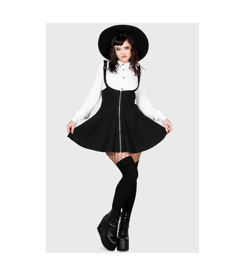 Jupe A Bretelles Noire Suspend Me