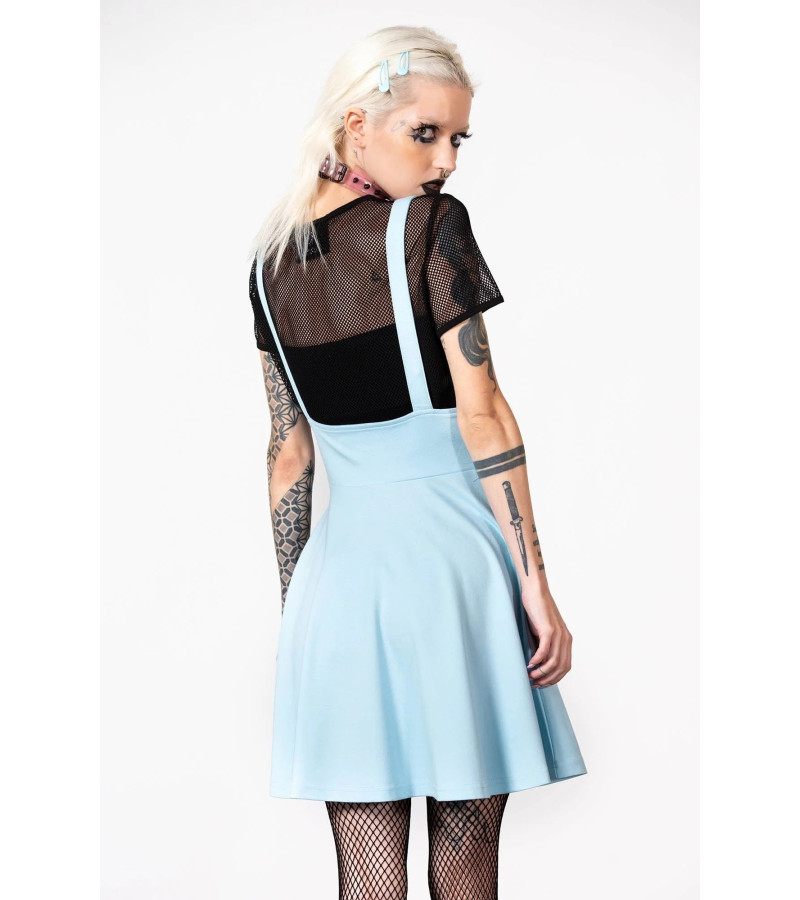 Suspend Me Skirt Blue - Freaky Pink