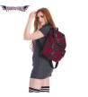 Sac à Dos Punk  Carreaux Rouge Noir - Freaky Pink