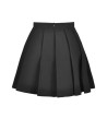 Black Pleated Skirt With 2 Lacings - Freaky Pink
