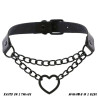 Black Heart Choker With Chains