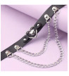 2 Hearts Choker With 2 Chains
