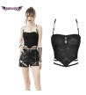 Punk Crop Top With Holes And Lacing