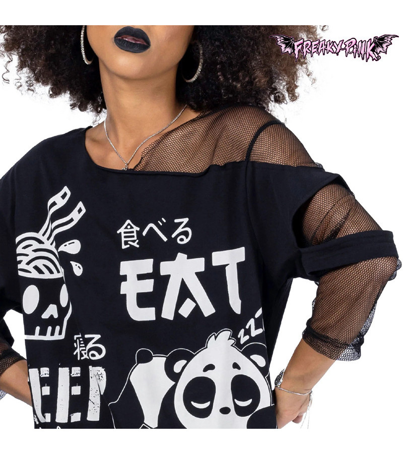 Eat Sleep Anime Repeat Oversized T-shirt