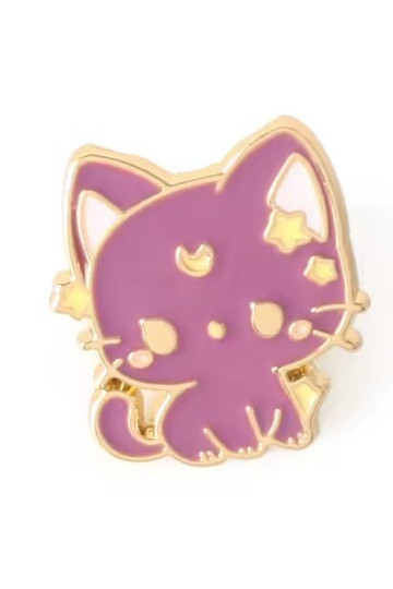 Kawaii Purple Cat Pin