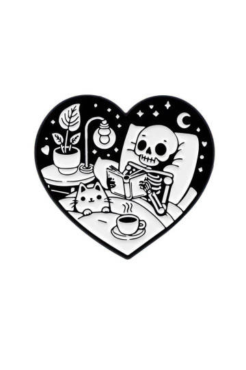 Pins Coeur Squelette Bed Time