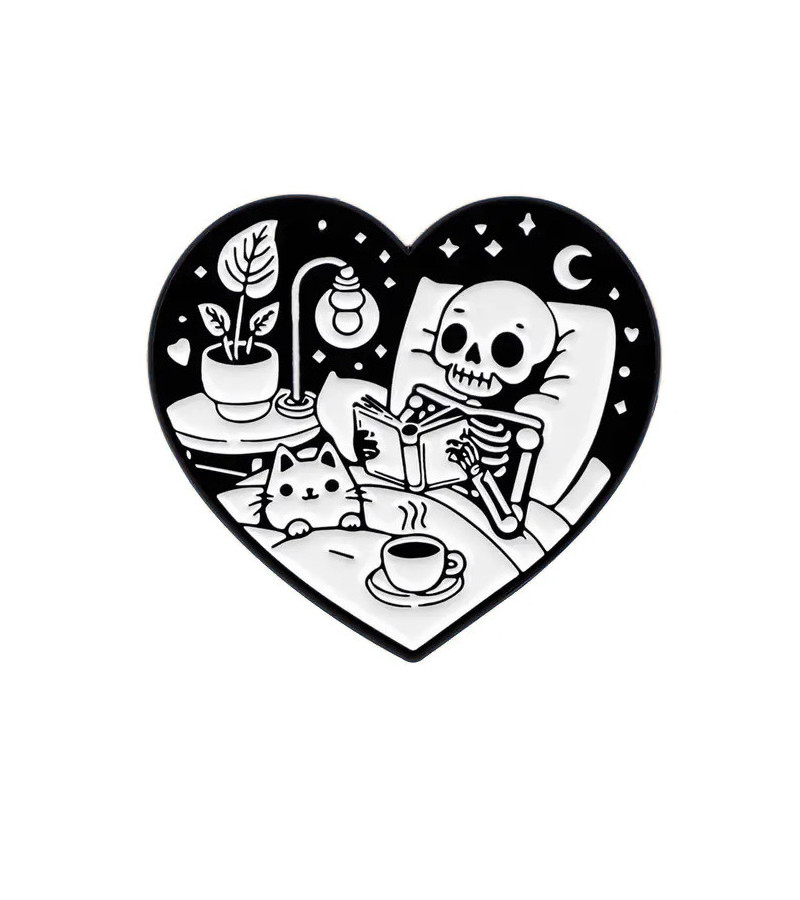 Skull Bed Time Pin