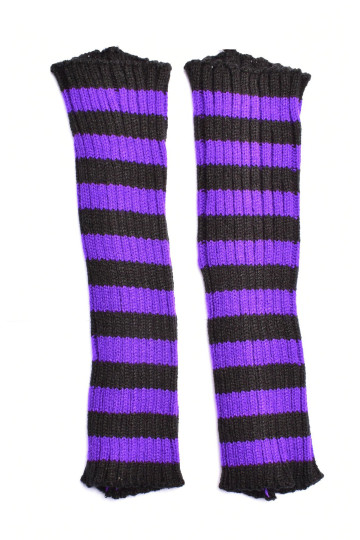 Arm Warmers Epais Violet Noir