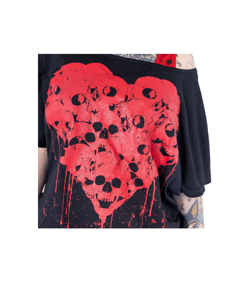 Skull Heart Double Top