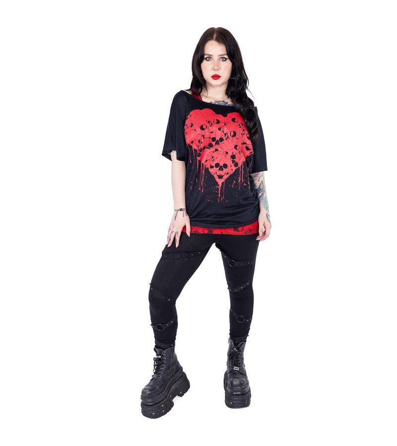 Skull Heart Double Top