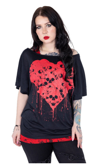 Skull Heart Double Top