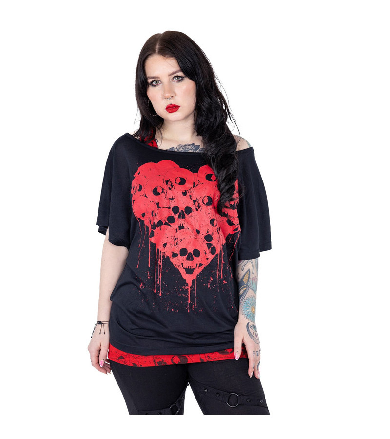 Skull Heart Double Top