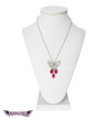 Bat Wings Necklace With Red Gems