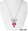 Collier Chauve-Souris Gemmes Rouges