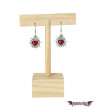 Red Sacred Hearts Earrings Stainless Steel Clasp Freaky Pink