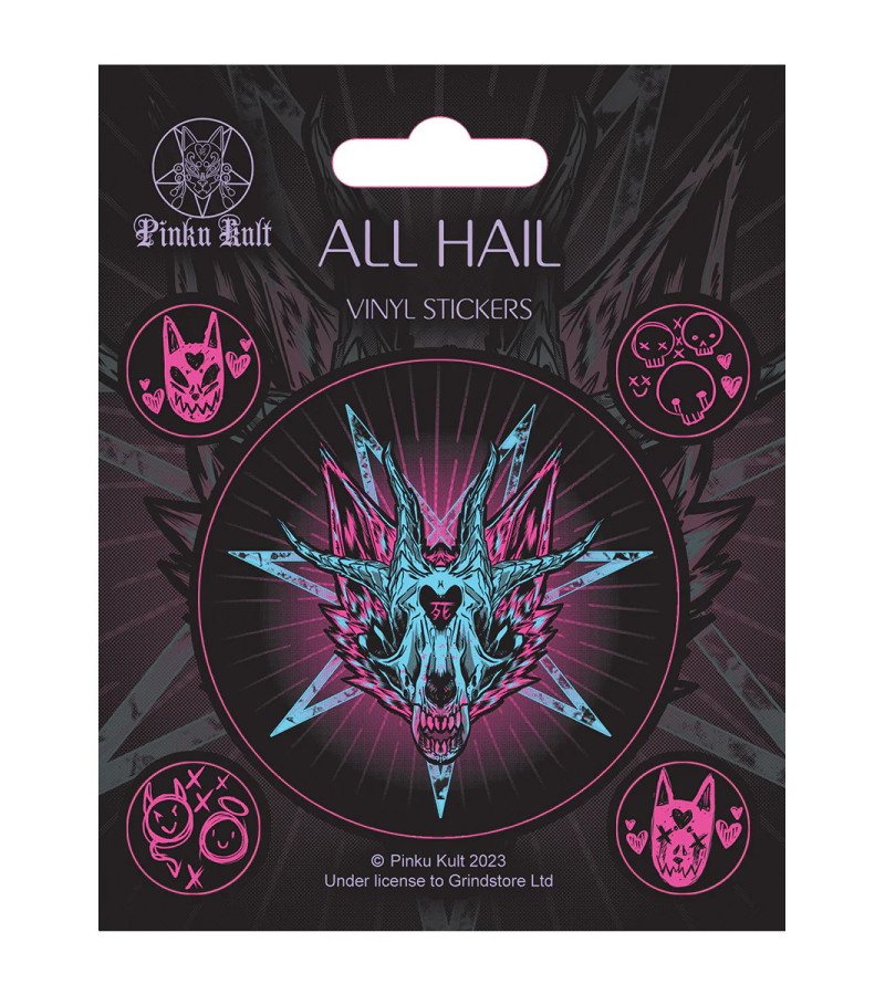 All Hail Stickers Set - Freaky Pink