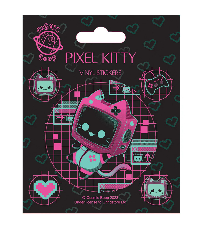 Set De Stickers Pixel Kitty