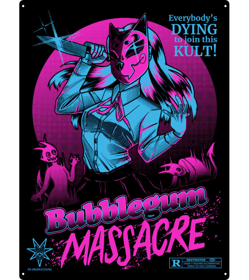 Bubblegum Massacre Large Tin Sign