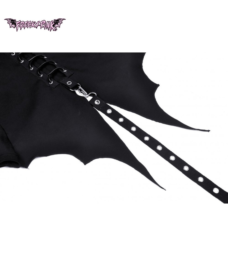 Black Cape With Cat Ears And Devil's Tail