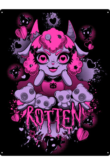 Rotten Large Tin Sign